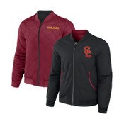 USC Trojans Men's Darius Rucker Black SC Interlock Reversible Bomber Jacket